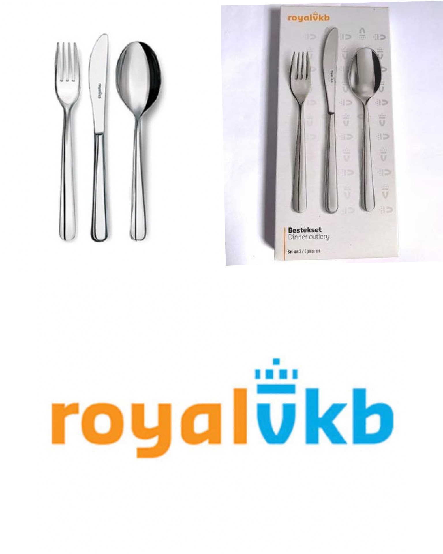 54680 - *Royal Vkb* 3-piece table cutlery set Europe